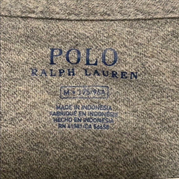 Gray long sleeve crew neck men’s tee - Picture 2 of 4